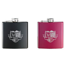 Stainless Steel Alcohol Flask Black, Red